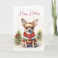 Christmas Chihuahua With Holiday Sweater