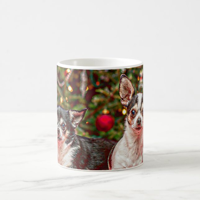 Christmas Chihuahua's Coffee Mug (Center)
