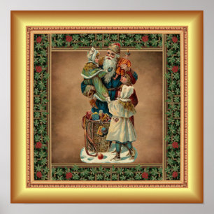  Christmas/Children/Santa Claus/Bag Of Goodies ~ “ Poster