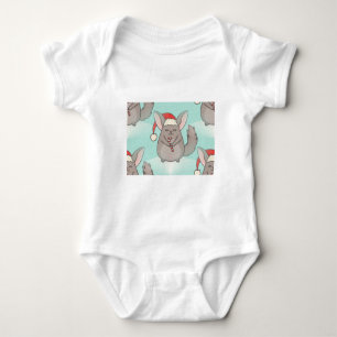 christmas chinchillas baby bodysuit