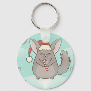 christmas chinchillas keychain