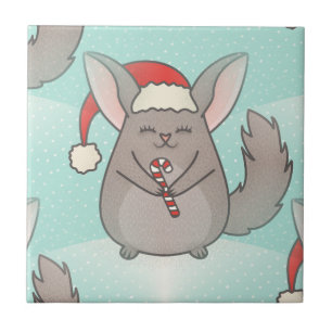 christmas chinchillas tile