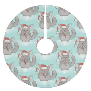 christmas chinchillas xmas tree skirt