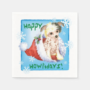 Christmas Chinese Crested Napkins