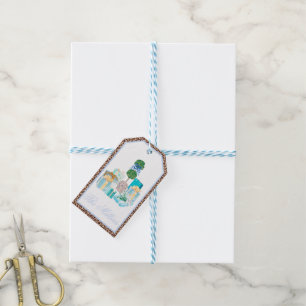 Christmas Chinoiserie Ginger Jar Topiary Gift Tags