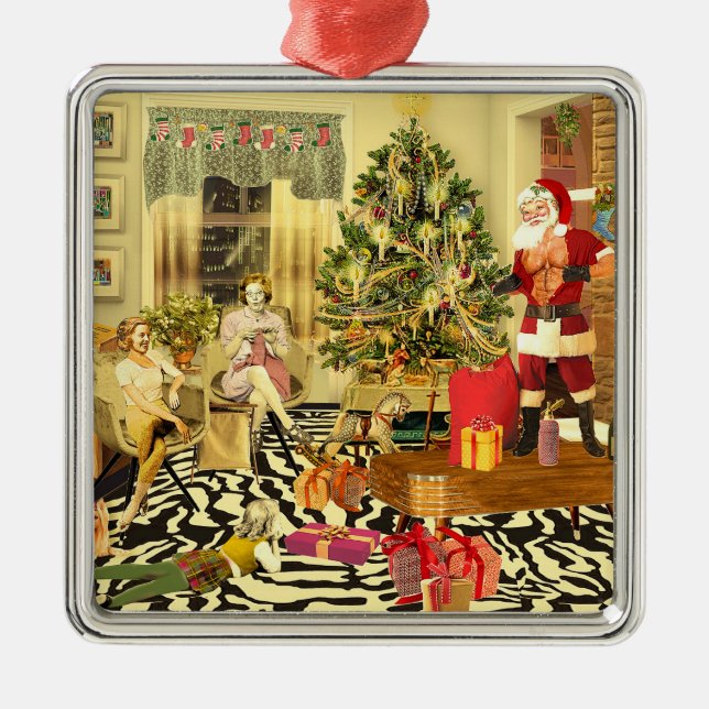 Christmas Chippendale Metal Ornament (Front)