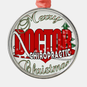 CHRISTMAS CHIROPRACTIC DOCTOR METAL ORNAMENT