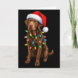 Christmas Chocolate Lab Labrador Retriever Men Wom Card