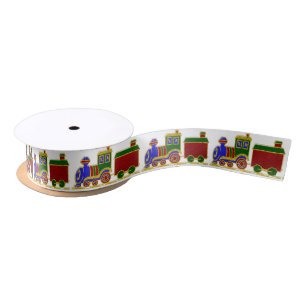Christmas Choo Choo Train Satin Ribbon