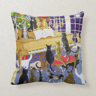 Christmas Chorus Throw Pillow