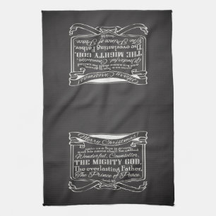 Christmas Christian Chalkboard Scripture Kitchen Towel