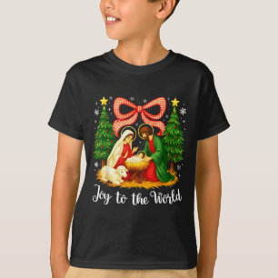 Christmas Christian Joy To The World Coquette Jesu T-Shirt