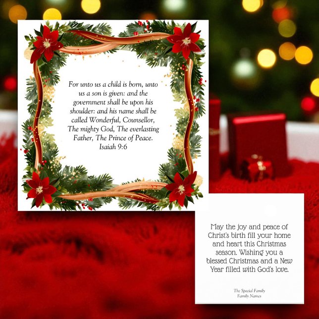 Christmas Christian Personalized Holiday Card (Creator Uploaded)