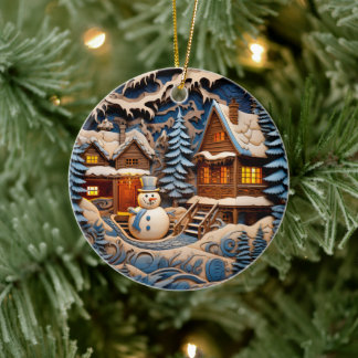 Christmas Christian Personalized Holiday Ceramic Ornament