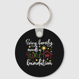 Christmas Christian Saying Religious Quote Family Keychain