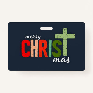 Christmas Christian Text Inspirational Badge