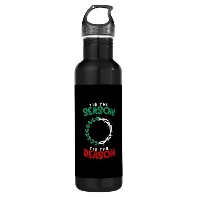 Christmas Christian - Tis The Season 710 Ml Water Bottle (Front)
