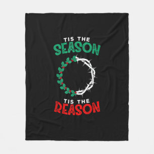 Christmas Christian - Tis The Season Fleece Blanket