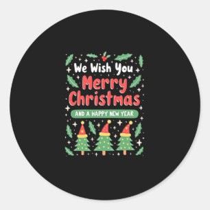 Christmas Christmas Christmas Christmas Christmas  Classic Round Sticker