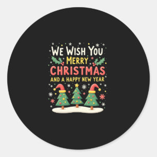 Christmas Christmas Christmas Christmas Christmas  Classic Round Sticker