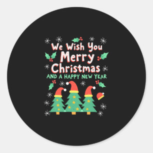 Christmas Christmas Christmas Christmas Christmas  Classic Round Sticker