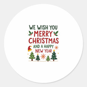 Christmas Christmas Christmas Christmas Christmas  Classic Round Sticker