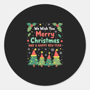 Christmas Christmas Christmas Christmas Christmas  Classic Round Sticker