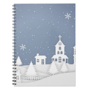 Christmas Church Landscape Notebook