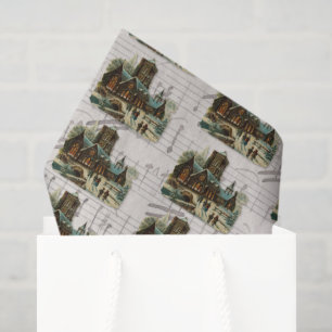 Christmas Church Victorian Carols Music Christian Tissue Paper