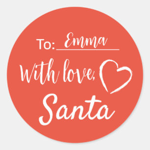 Christmas Cinnabar With Love From Santa Sticker