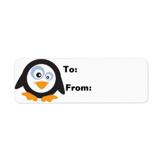 Christmas Circle of Penguins Gift Lables