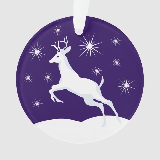 Christmas Circle Ornament Christmas Reindeer (Front)
