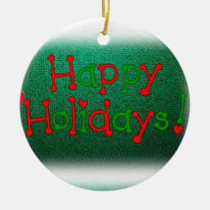 Christmas Circle Ornament, h Ceramic Ornament