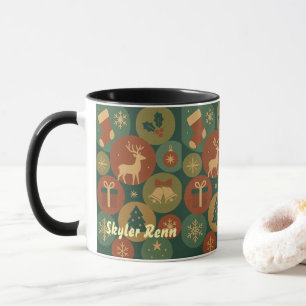 Christmas Circles Pattern Mug