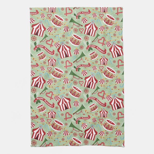 Christmas Circus Kitchen Towel (Vertical)