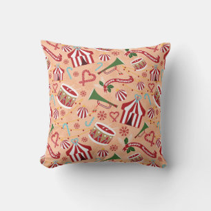 Christmas Circus Throw Pillow