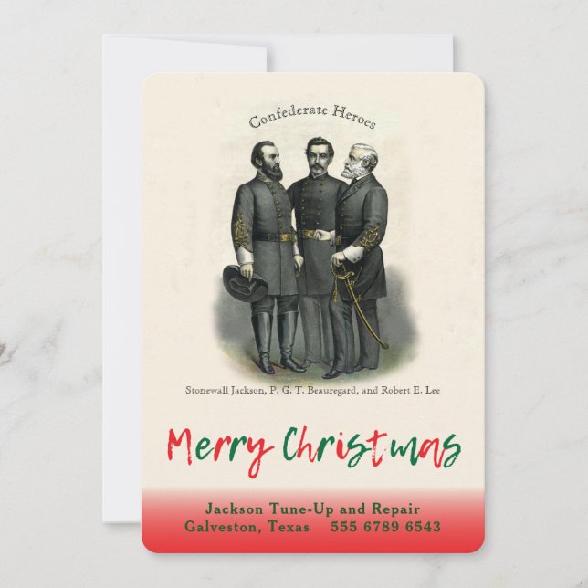 Christmas 🎖️⚔️ Civil War Dinner  Holiday Card (Front)