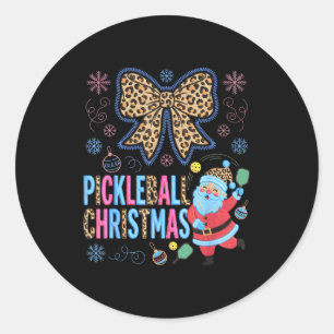 Christmas Ckleball Fun_ Funny For The Srts Lover Classic Round Sticker