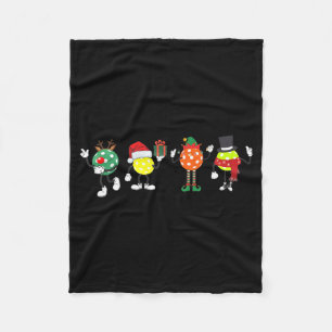 Christmas Ckleball Player Xmas Santa Reindeer Elf  Fleece Blanket