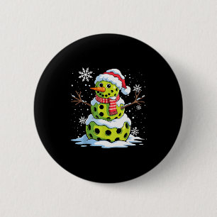 Christmas Ckleball Snowman Christmas Women Men Kid 2 Inch Round Button