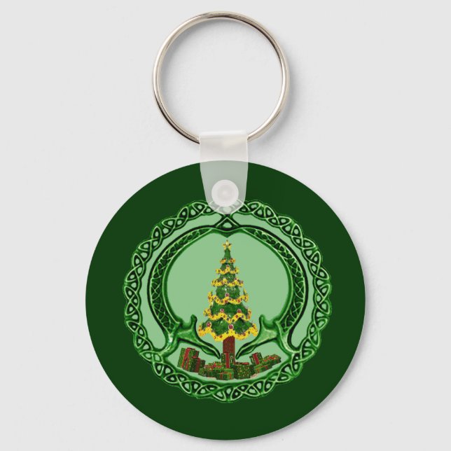 Christmas Claddagh Keychain (Front)