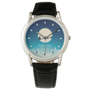 Christmas Classic Black Leather Watch