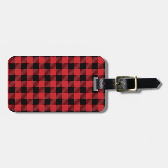 Christmas classic Buffalo check plaid pattern Luggage Tag (Front Horizontal)