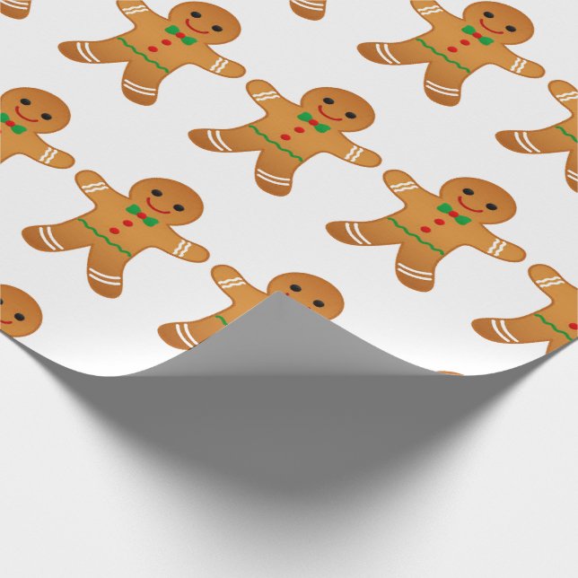 Christmas classic gingerbread man bestselling wrapping paper (Corner)