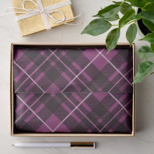 Christmas Classic Plaid Dark Pink Holiday Tartan Tissue Paper