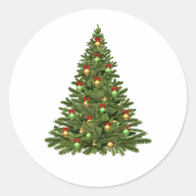 Christmas Classic Round Sticker (Front)
