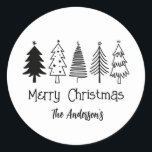 Christmas  classic round sticker<br><div class="desc">Christmas Stickers</div>