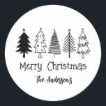 Christmas  classic round sticker<br><div class="desc">Christmas Stickers</div>