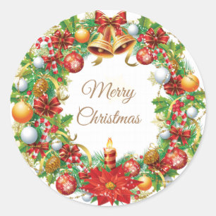 Christmas Classic Round Sticker