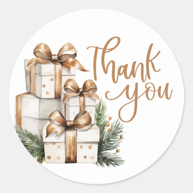 Christmas Classic Round Sticker (Front)